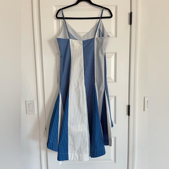 Anthropologie Plenty by Tracy Reese Cotton Dress in Blue and White Stripes - Picture 5 of 13